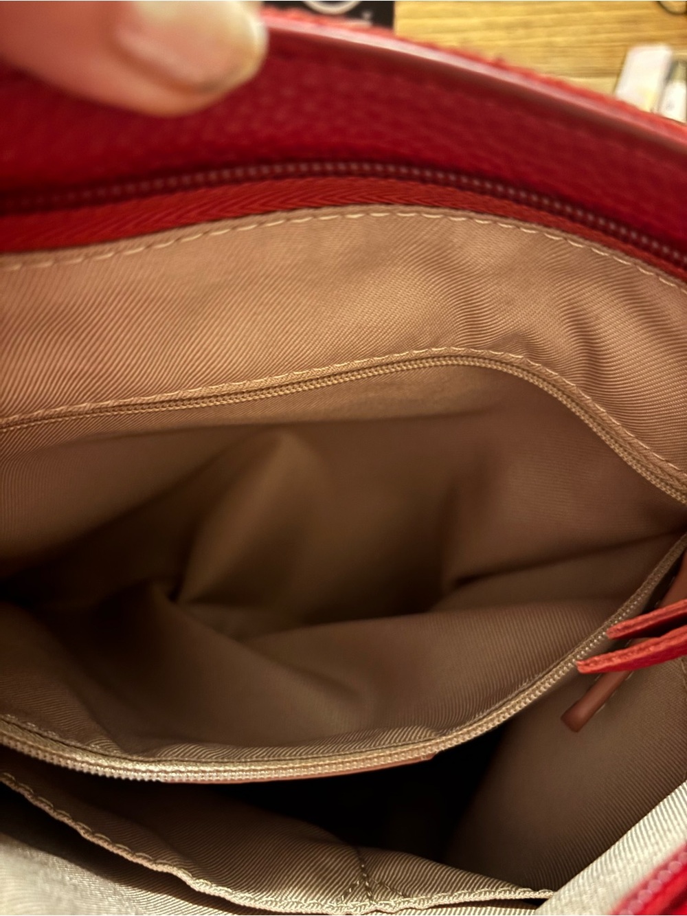 The Sak De Young Pebbled Red Leather Crossbody Bag - Picture 4 of 11